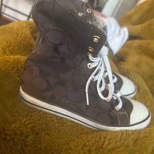 Coach Brown High-Top Sneakers